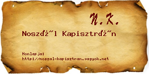 Noszál Kapisztrán névjegykártya
